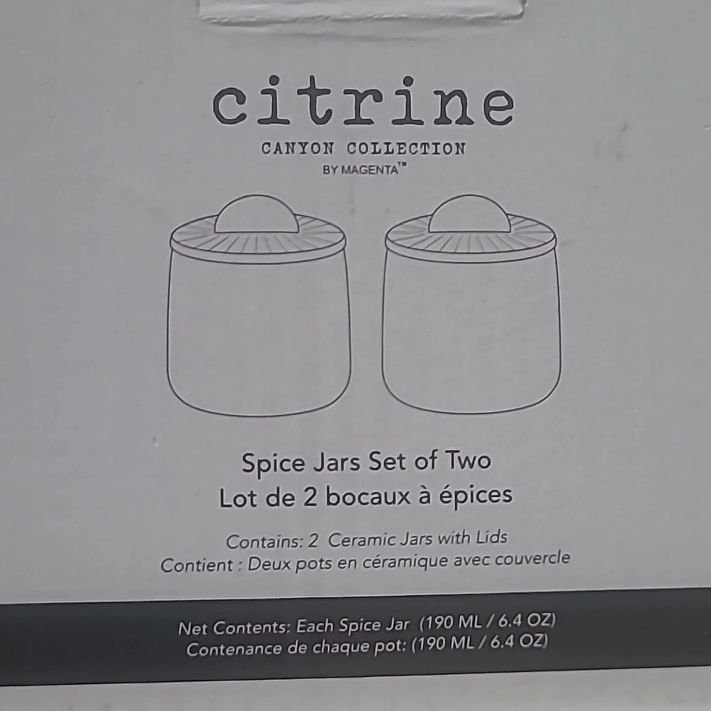 Citrine spice jars